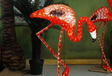 Flamingo with lights