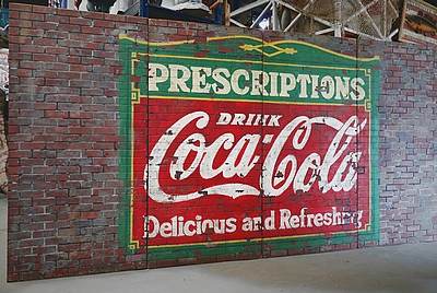 Screen &quot; COCA-COLA &quot;  Brick-Wall Advertisment