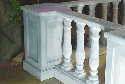 Balustrade/Pedestal, Gray, Corner stone