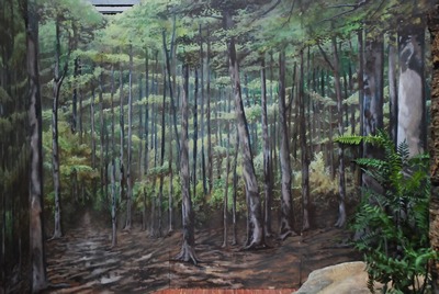 Screen, Forest with foliage-trees