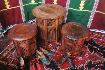 Maroccan Table  with  Copper inlay