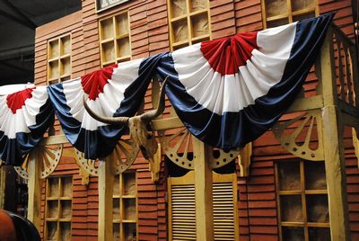 Pleated Fan, Bunting , Red, White and Blue