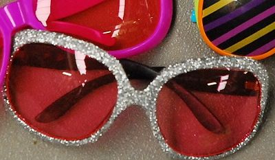 sale Spectacles Disco Silver frame , pink glasses