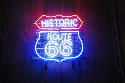Neon &quot;Historic Route 66&quot; 220v