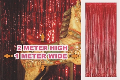 sale Tinsel-Curtain Red 200H