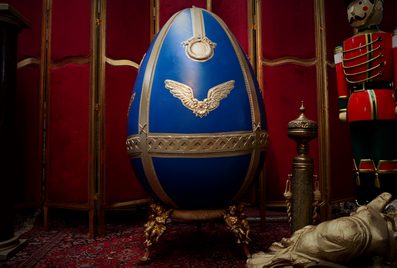 Easter egg, &quot;Faberge&quot;  Dark Blue