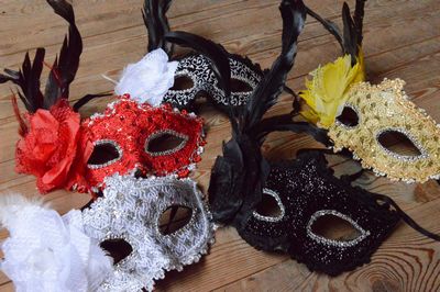 sale  Lace Mask with Rose &amp; Feathers