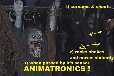 Zombie hanging, Animatronics