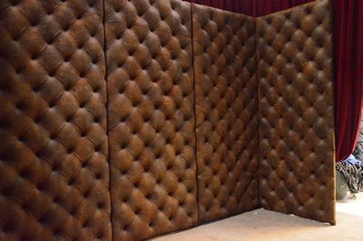 Screen, upholstered (chesterfield) leather, a pc.