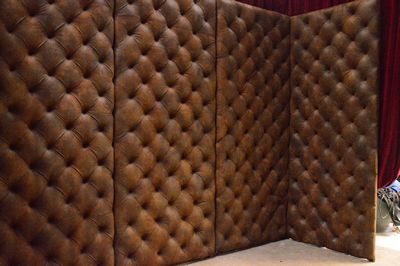 Screen, upholstered (chesterfield) leather, a pc.