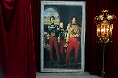 Painting, Portrait, Three Hussars