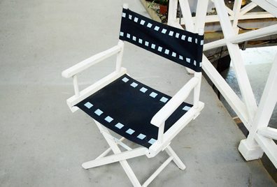 Directors Chair &quot;Film strip&quot;  Black/White
