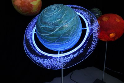 Planet Blue with led Saturn-ring 220v