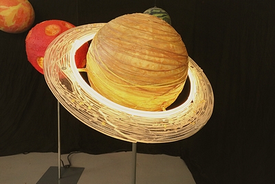 Planet Orange with led Saturn-ring 220v