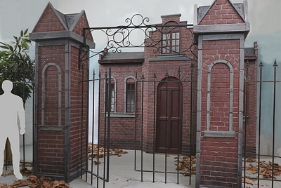 Iron Gate  With two Stone/Brick Towers