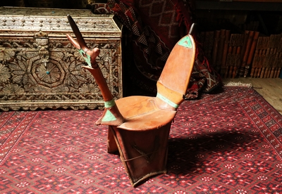 Camel  Saddle, in Leather