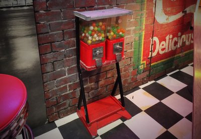 Two Candy Dispencers on a standard