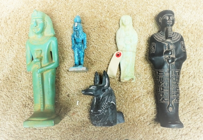 Five Small Egyptian statues