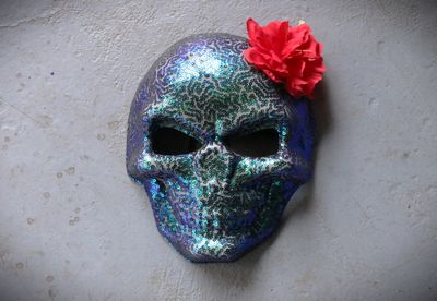 Sale Mask Skeleton Sequin wth. Flower