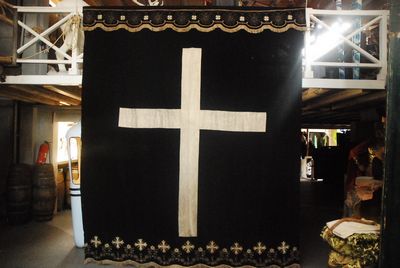 Mourning Cloth, White Cross, L