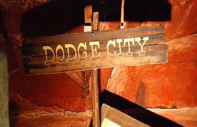 Panel, &quot;Dodge City&quot; on post