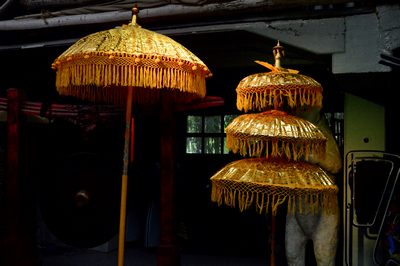 Two Parasols , Thai, Yellow with Gold