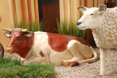 Cow Lying down , life-size
